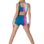 Wave Short Teal Pop back view