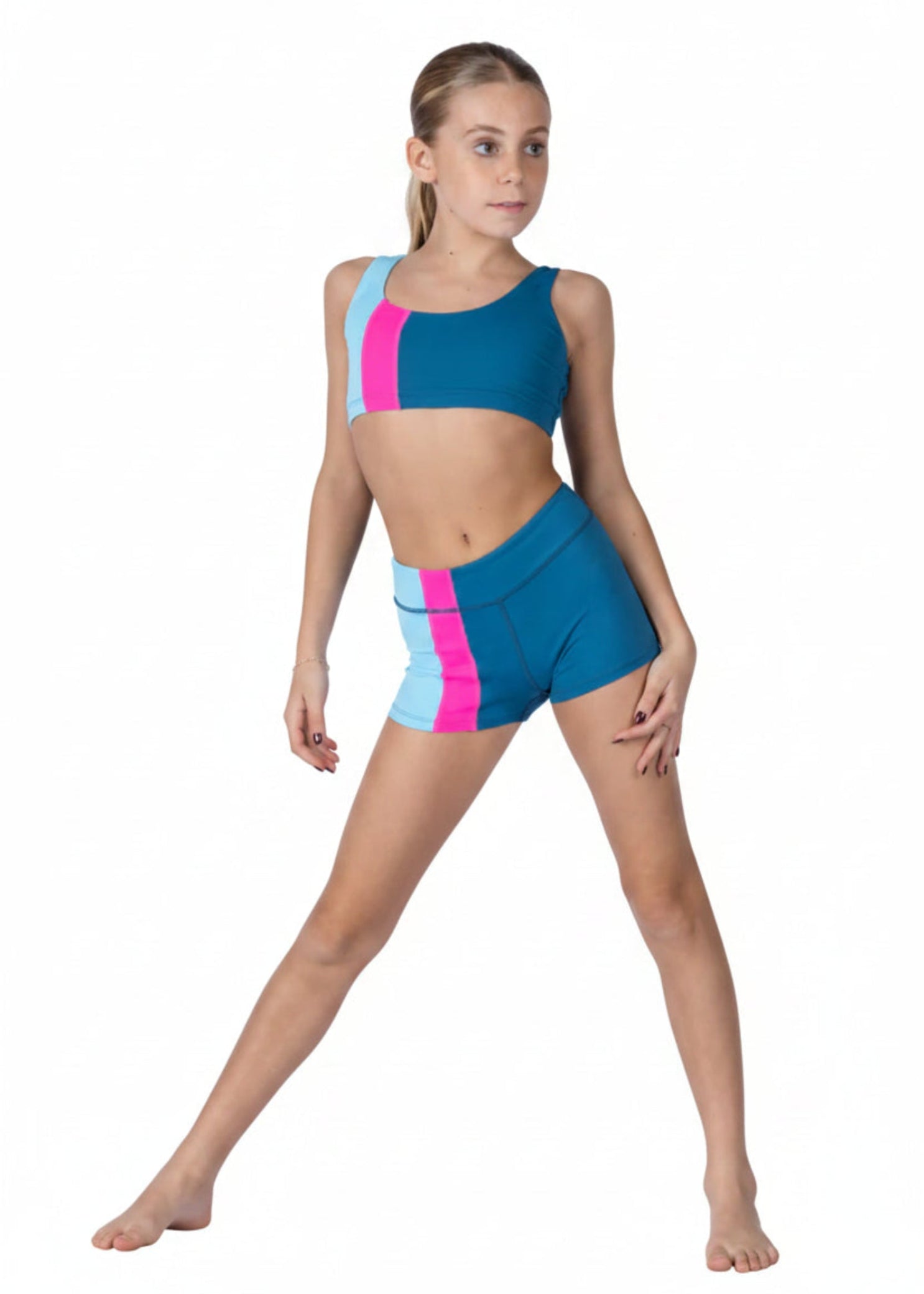 Wave Short Teal Pop front view