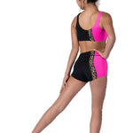 Wave Short Black Cheetah back view