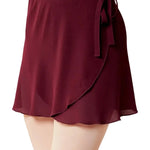 Wrap Skirt Burgundy front view