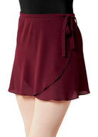 Wrap Skirt Burgundy front view