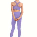 X-Back Crop Top Lilac back view