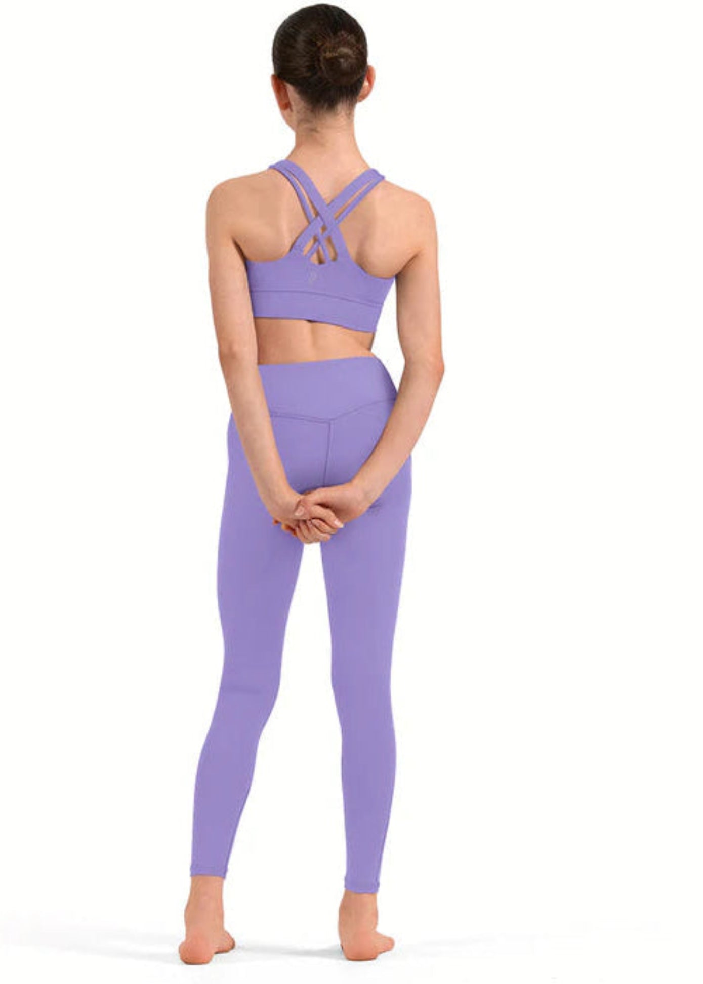 X-Back Crop Top Lilac back view