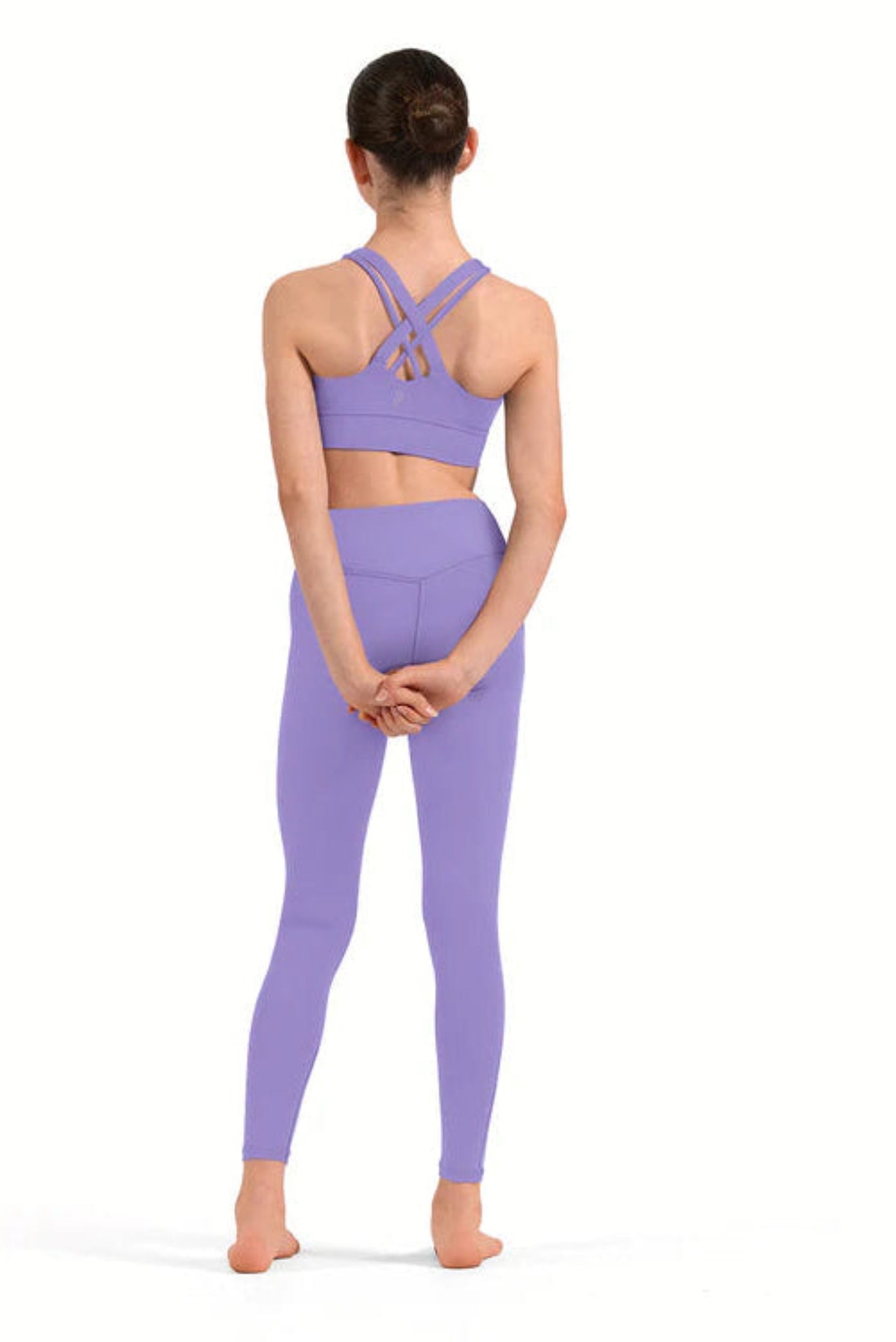 X-Back Crop Top Lilac back view