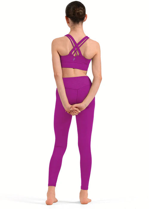 X-Back Crop Top Velvet Orchid back view