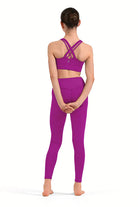 X-Back Crop Top Velvet Orchid back view