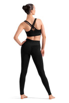 X-Back Crop Top Black back view