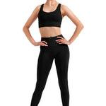 X-Back Crop Top Black front view