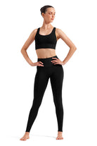 X-Back Crop Top Black front view