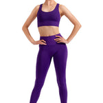 X-Back Crop Top Midnight Amethyst front view