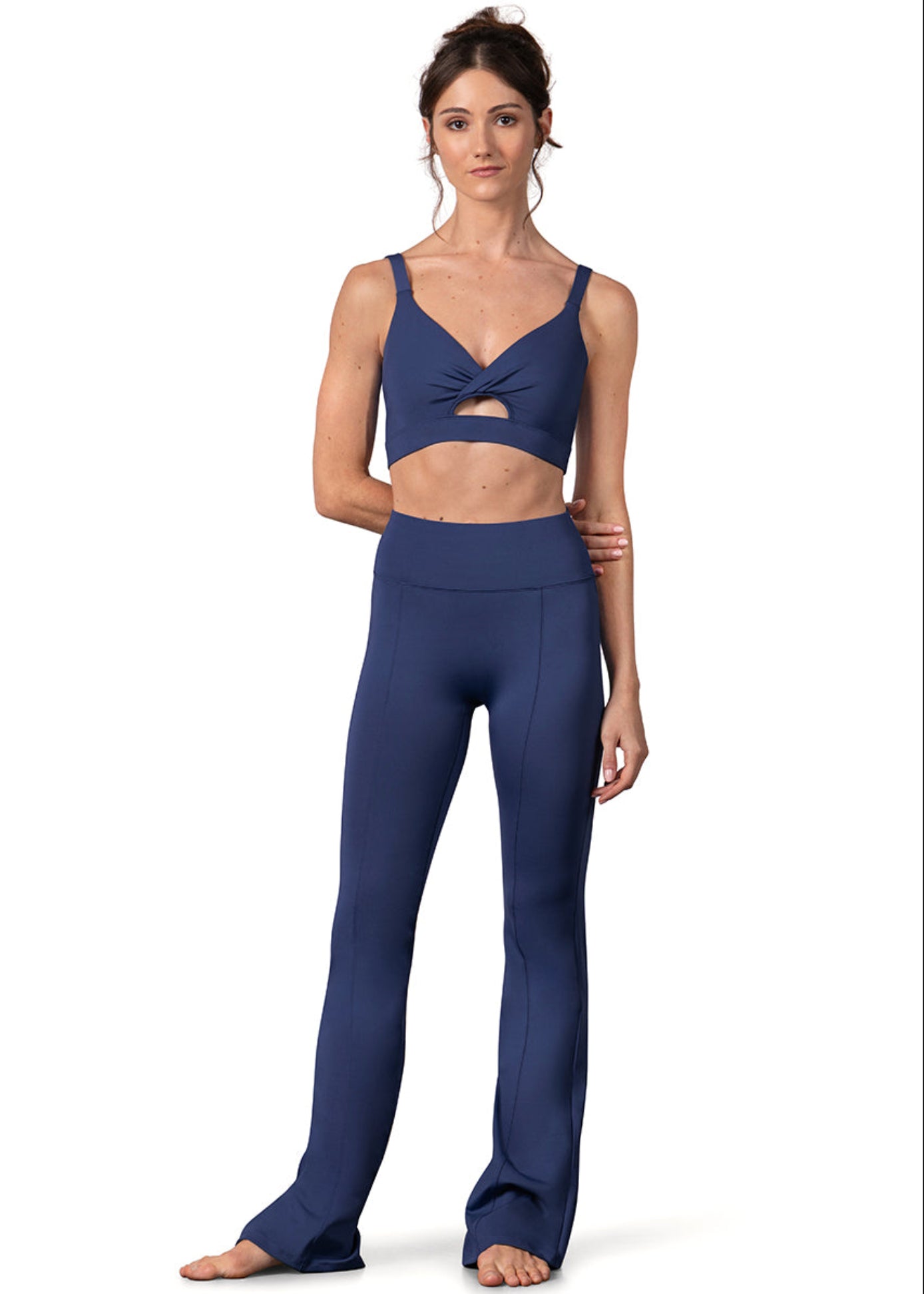 Vivian Crop Top Eclipse Blue front view