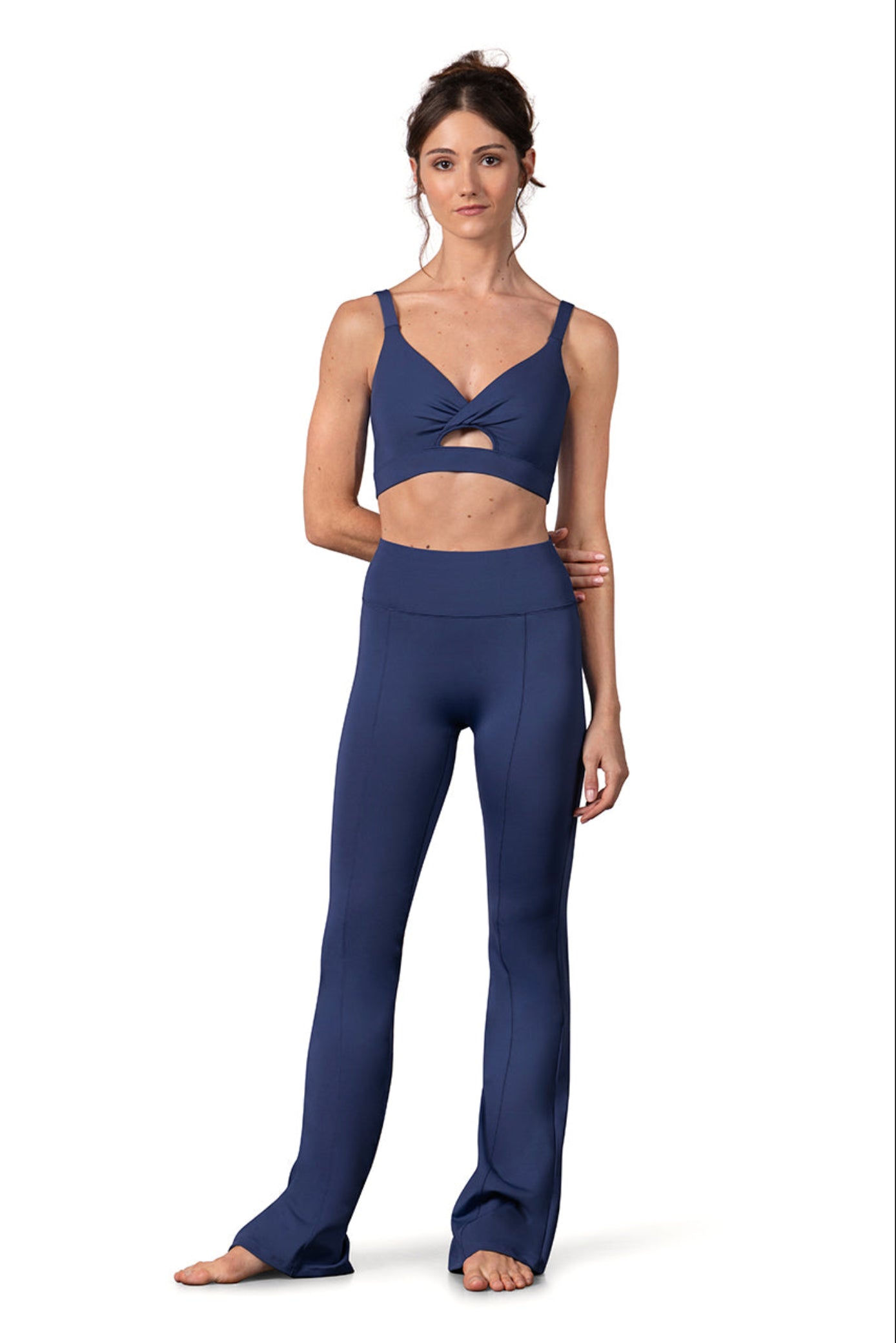 Vivian Crop Top Eclipse Blue front view