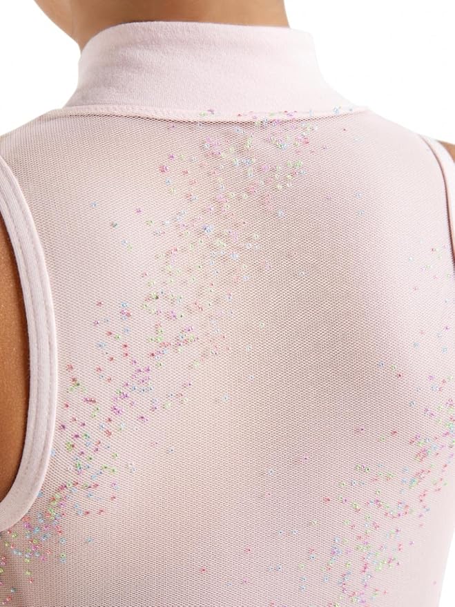 Zip Front Leotard Pink detail view