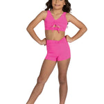 Zoe Top Neon Pink front view