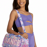 Groovy Sparkle Duffel Pastel Tie-Dye lifestyle view