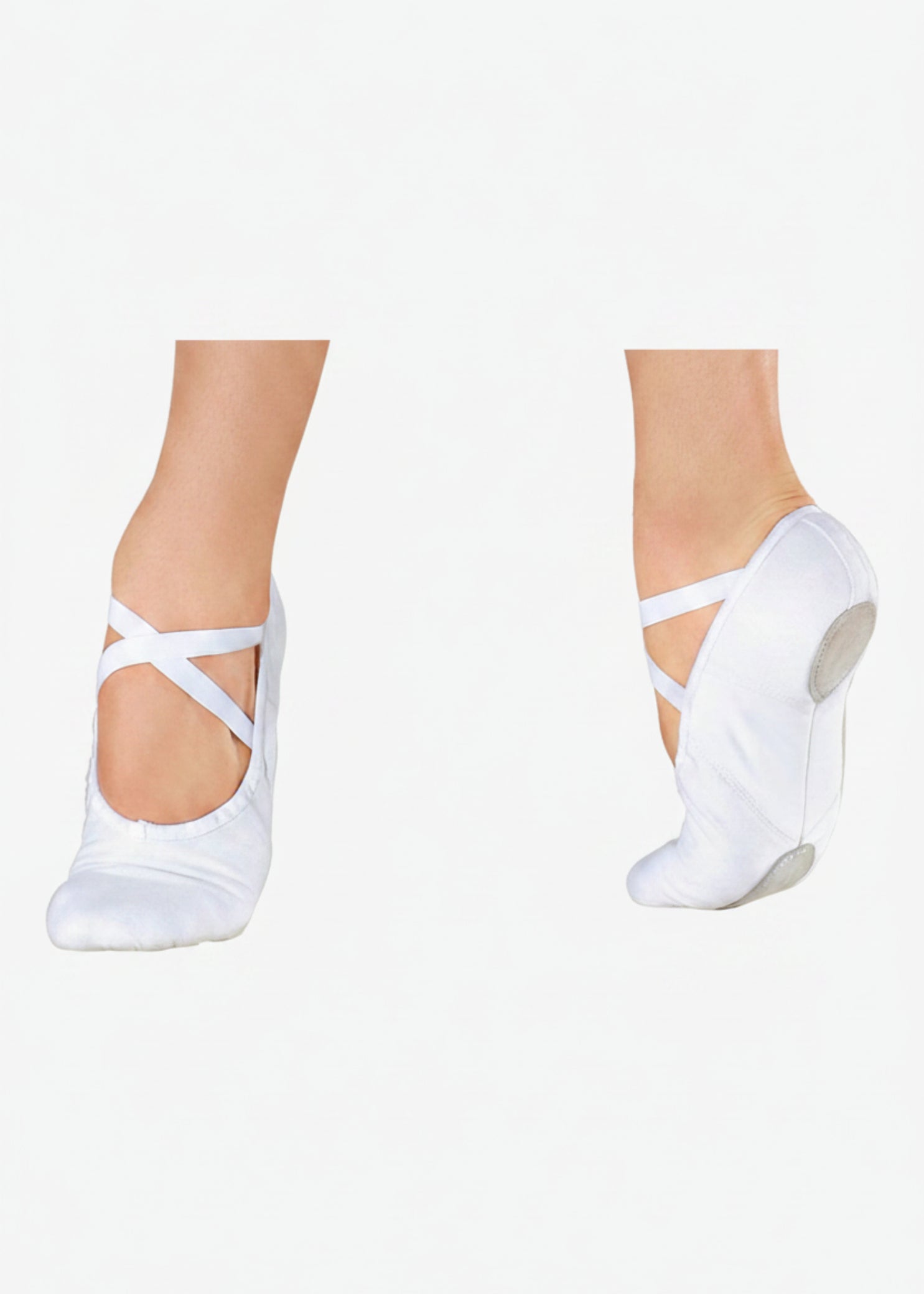 Bert Canvas Ballet Shoe White lifestyle view