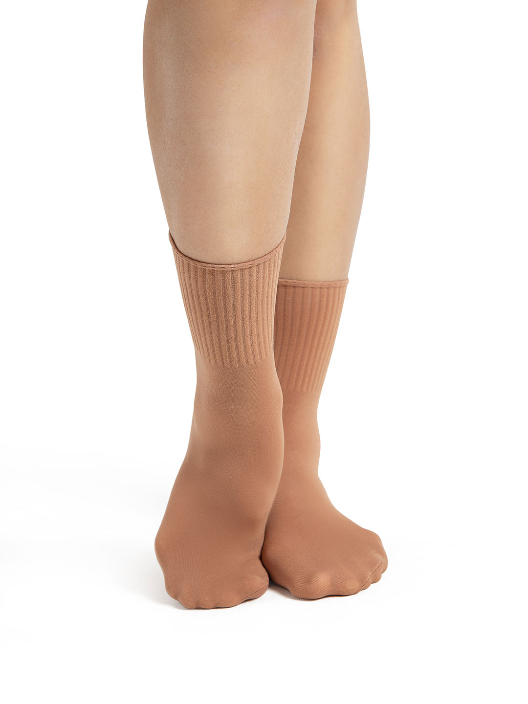 Suntan Ribbed Socks