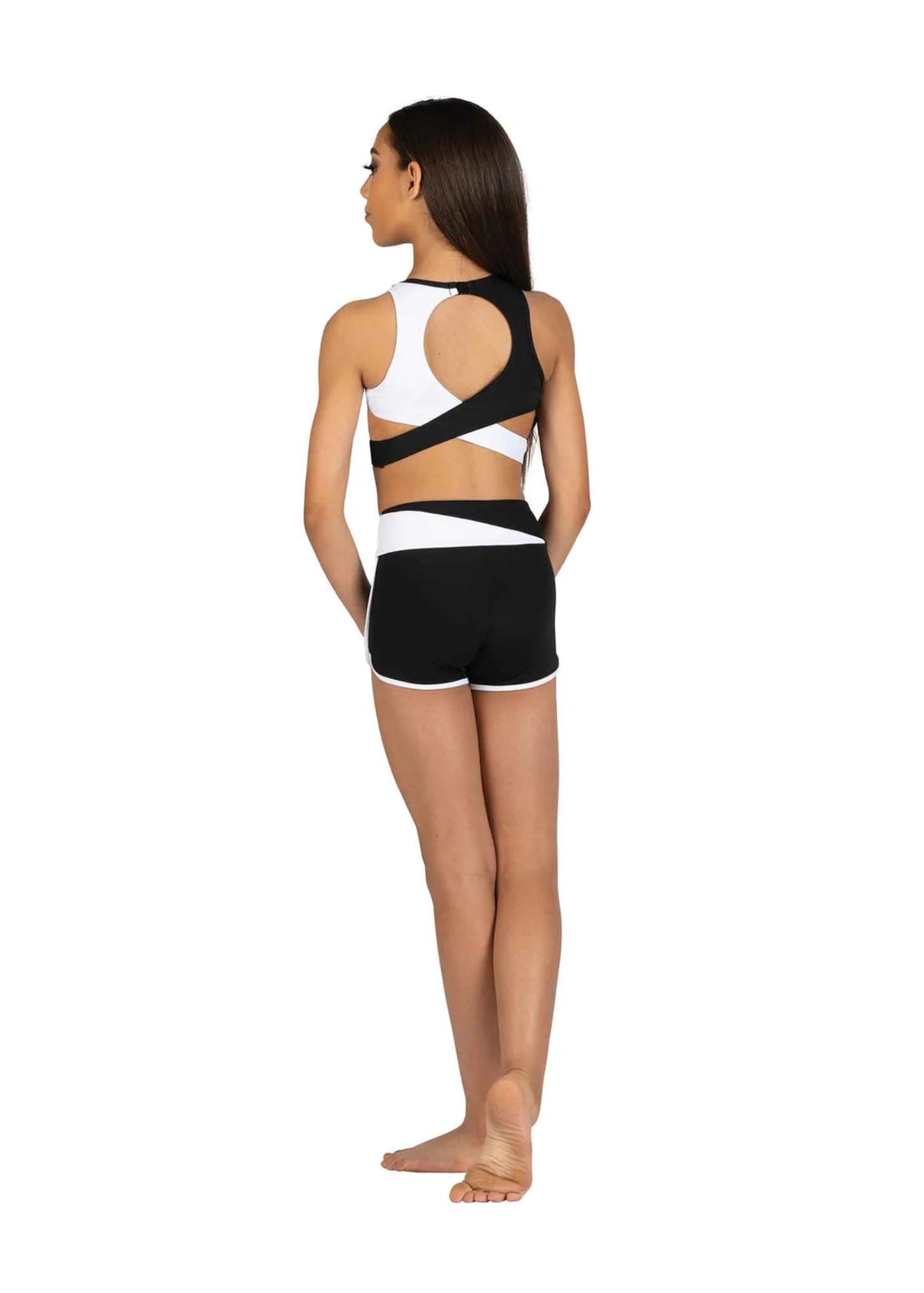 Lulu Top Black/White front view