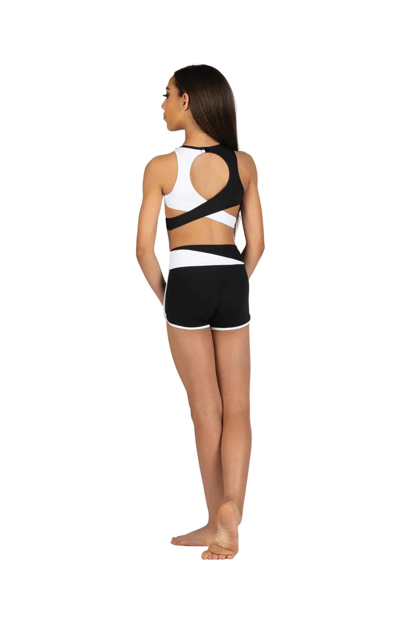 Lulu Top Black/White front view