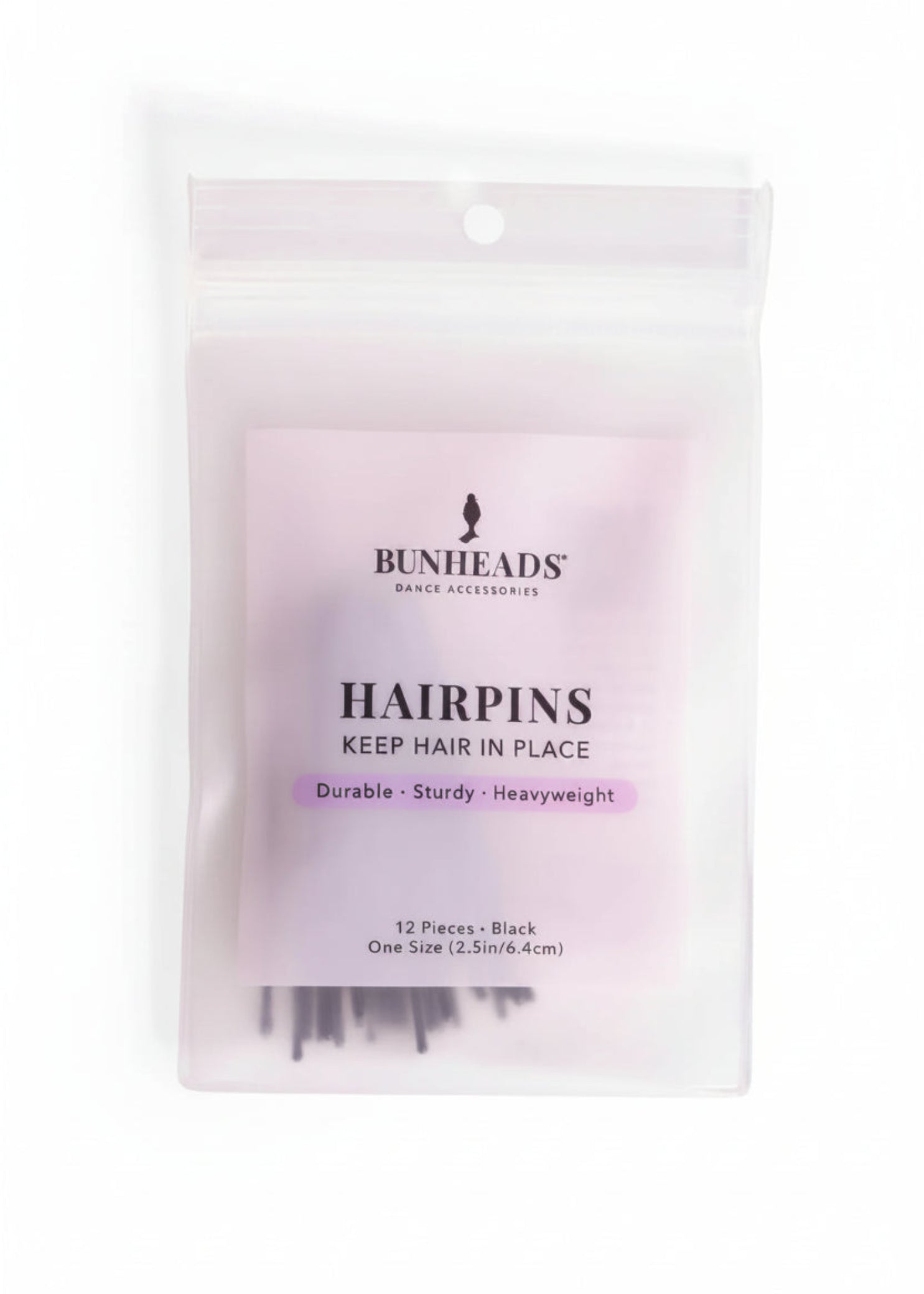 2.5" Hair Pins black 12-piece pack