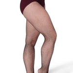 All-Over Rhinestone Fishnet Tight Black side view