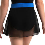 Pull On Skirt Black / Royal back view