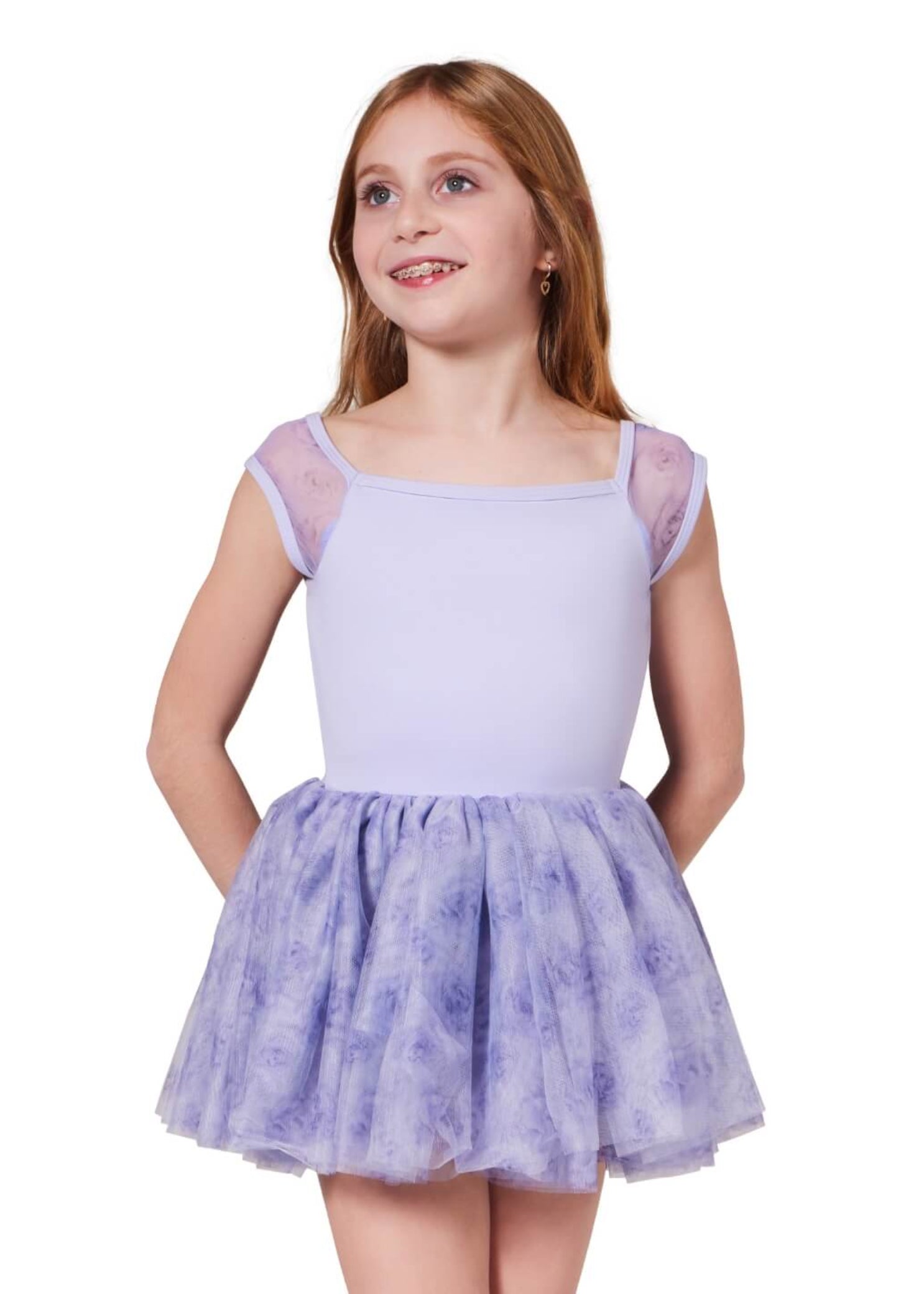 Camellia Dress Lavender front view