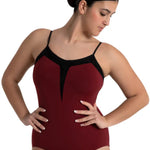 Cleo Leotard Cabernet front view