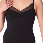 Anemola Cami Leotard Black front view