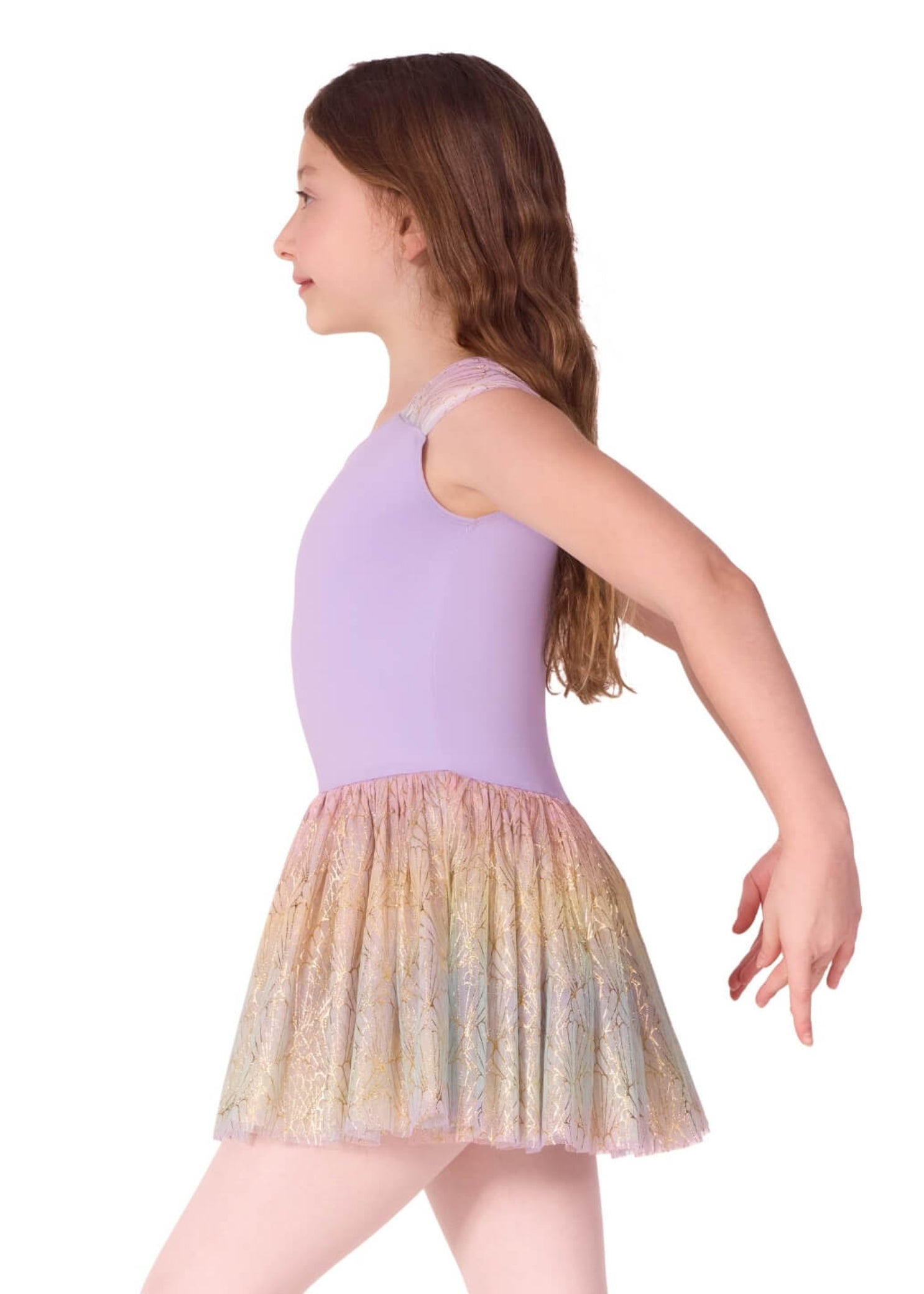 Ariel Cap Sleeve Tutu Dress Lavender side view
