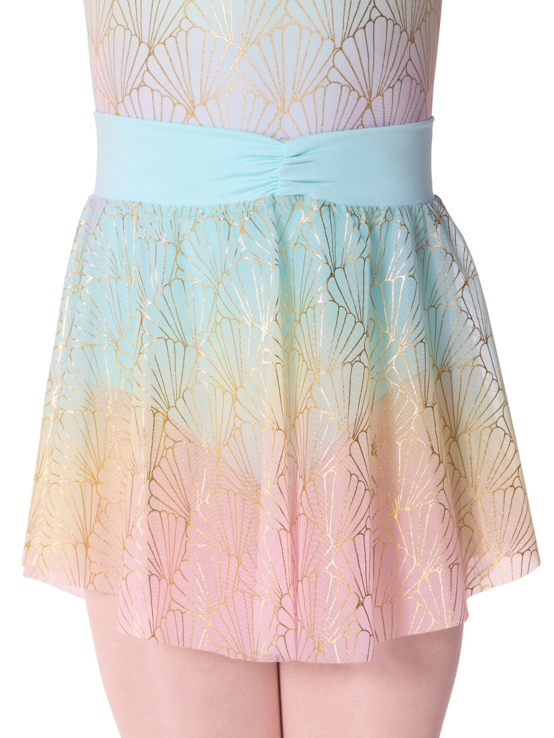 Sand Dollar Skirt Turquoise front view