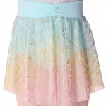 Sand Dollar Skirt Turquoise front view