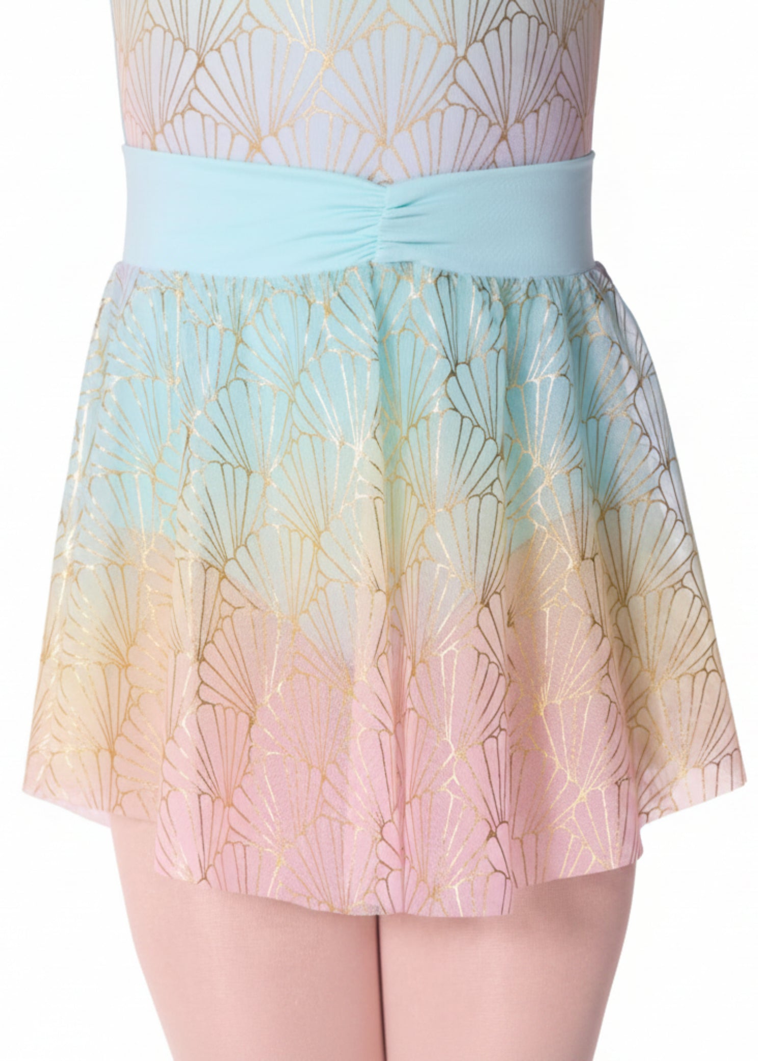 Sand Dollar Skirt Turquoise front view