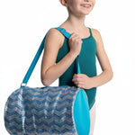 Chevron Barrel Bag – B283 in-use
