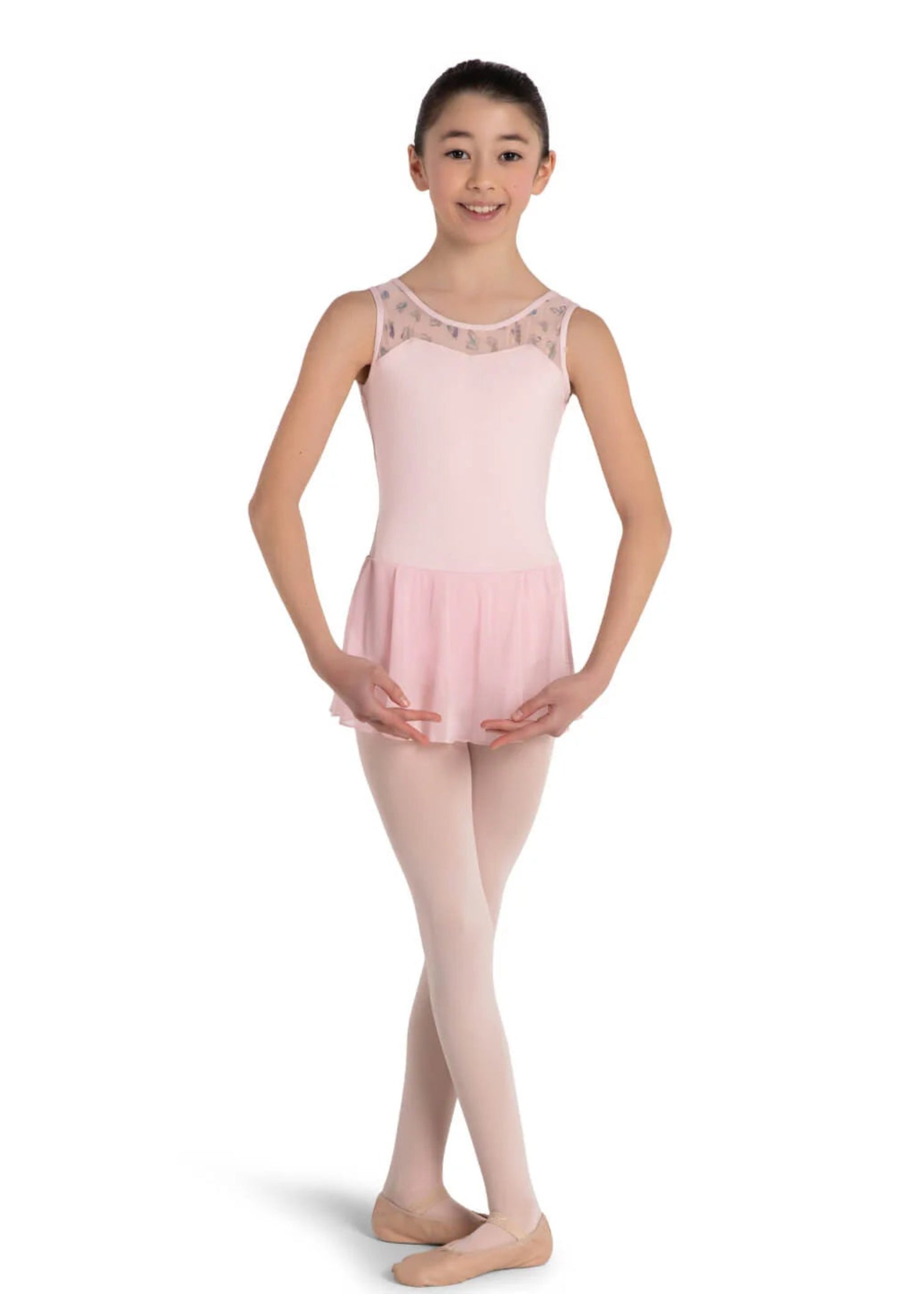 Farfalla Tank Dress Pink front view
