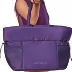Studio Tote Aubergine lifestyle view