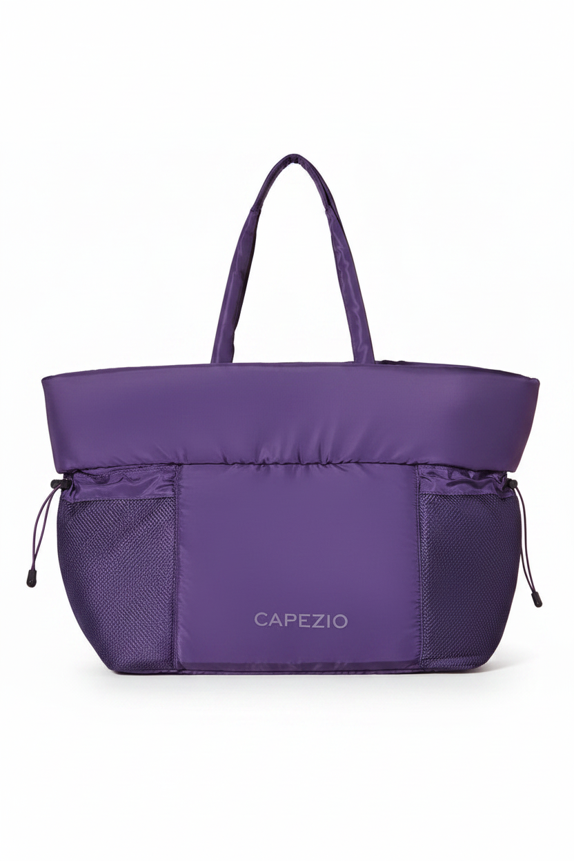 Studio Tote Aubergine front view