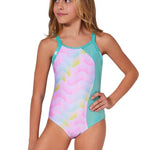 Surfrider Leotard Sunset Wave Ocean front view