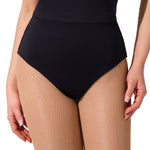 High Waist Support Brief Black front view