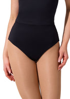 High Waist Support Brief Black front view