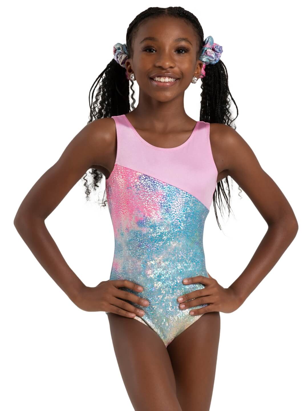 Glimmer Leotard Pink Unicorn Sparkle front view