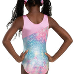 Glimmer Leotard Pink Unicorn Sparkle back view