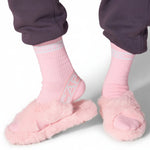 Varsity Plush Slipper pink front view