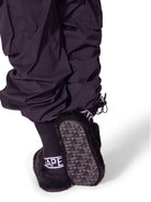 Varsity Plush Slipper black back view