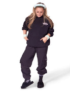 Varsity Plush Slipper black lifestyle view