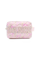 Dance Flower Bow Pouch Pink front view