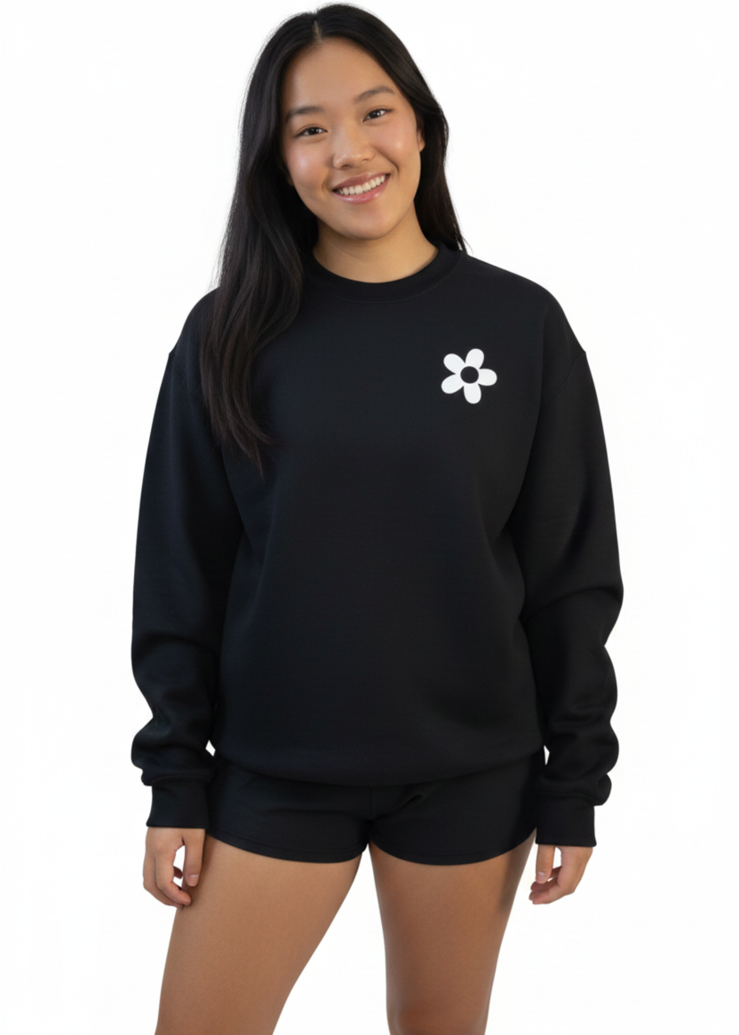 Dance More Sweatshirt black/white front view