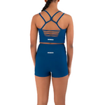 Empowered Long Line Crop Top Dark Ocean back view