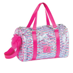 Glamour Glitz Sequin Duffel Pink front view