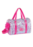Glamour Glitz Sequin Duffel Pink front view